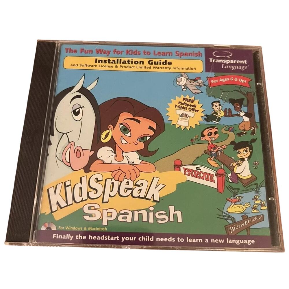 Kidspeak Spanish (PC-CDROM) For Ages 6+ by Transparent Language - New Sealed.